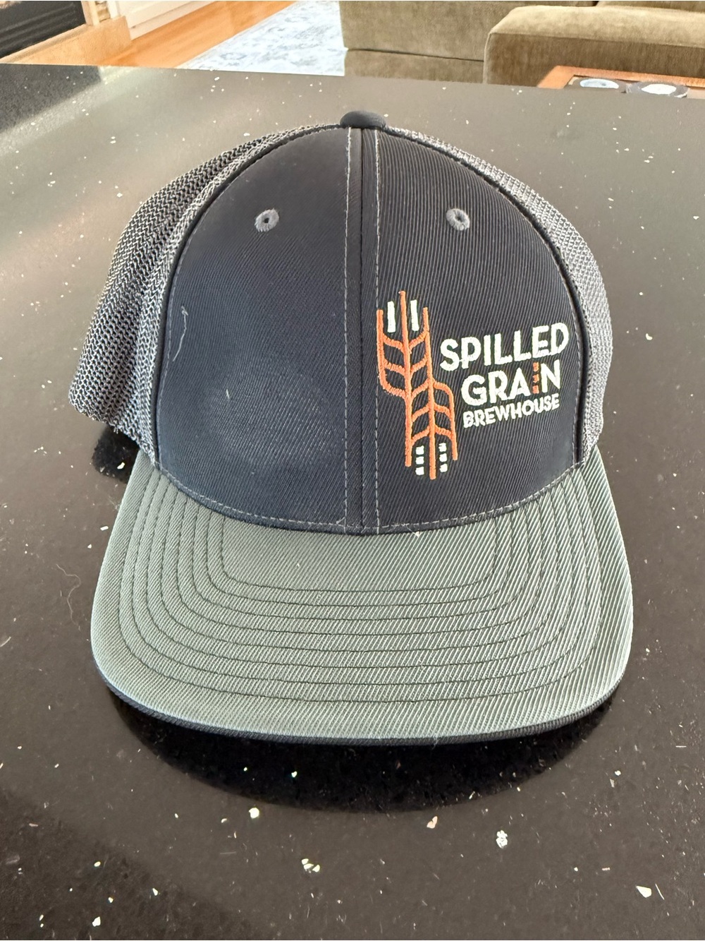 Men's Two-Tone Spilled Grain Brewhouse Trucker Hat - Navy & Gray